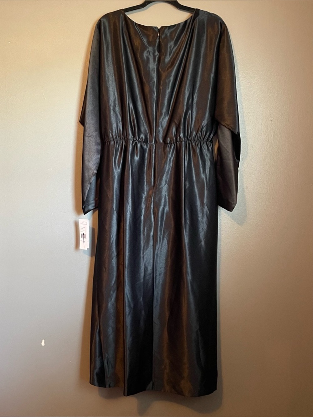 NWT Julia Jordan Sz 12 Women’s Long Sleeve Satin Cocktail Midi Dress Ret $139! - Picture 15 of 16